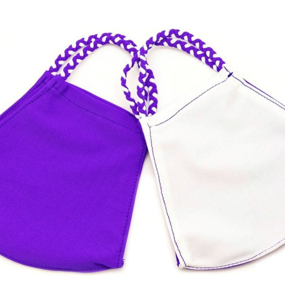 POMCHIES Face Masks - 2 PACK - Purple and White